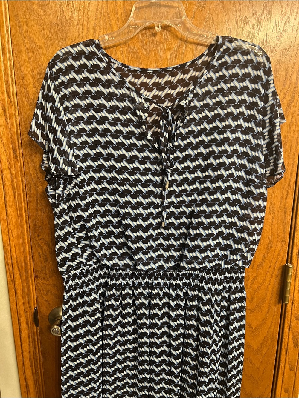 London Times Navy and White Maxi Dress - Picture 2 of 7